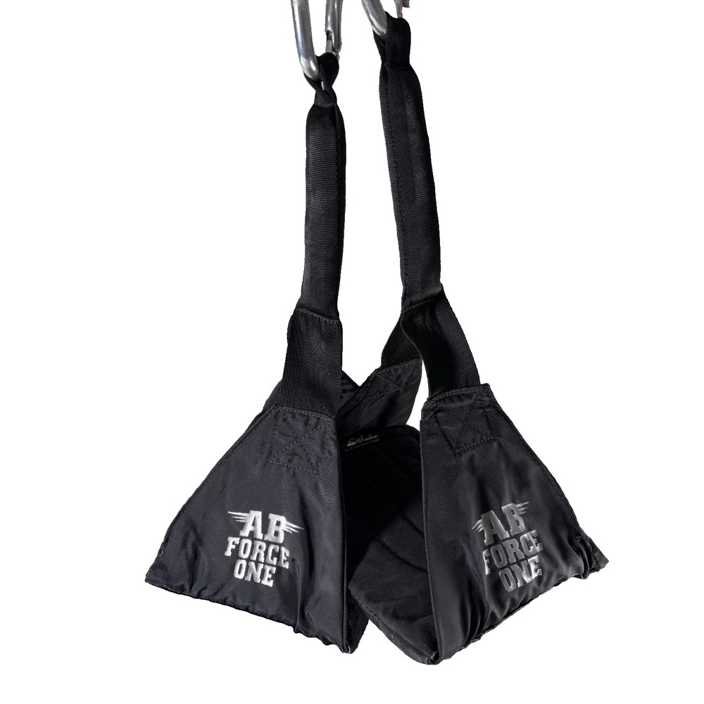Hanging Ab Straps for Pull Up Bar Abdominal Training Slings & 2 Steel Carabiners - Picture 2 of 9